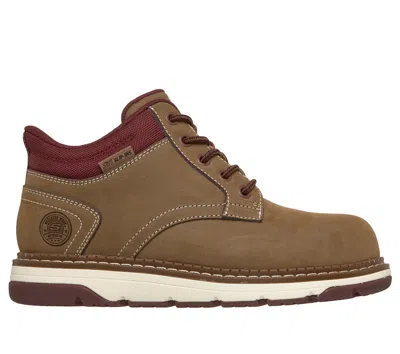 Skechers Women's Slip-ins Work: Flex Boot Fallow Boots In Brown