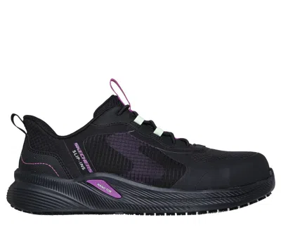 Skechers Women's Slip-ins Work Slip-resistant: Carbix - Yunia Sneaker In Black