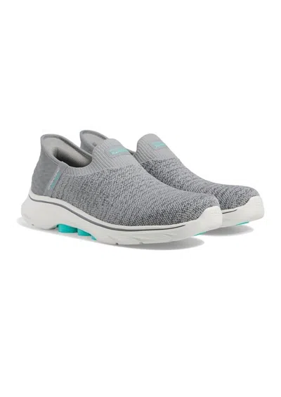 SKECHERS WOMEN'S STEP-IN GO WALK 7 SPRINGTIME SNEAKER IN GRAY