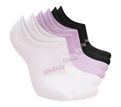 Skechers Women's Super Soft No Show Liner Socks - 6 Pack In Multi