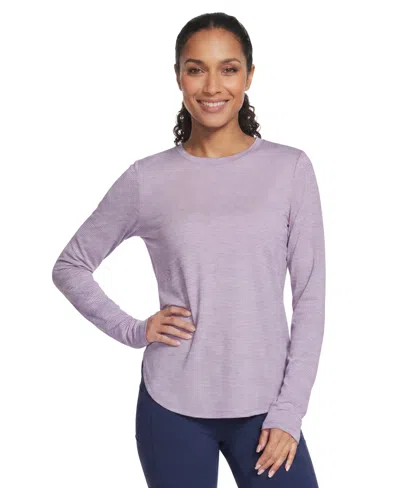 Skechers Women's Swift Stripe Long-sleeve Crewneck T-shirt In Multi