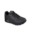 Skechers Womens Black Uno Stand On Air Faux-leather Trainers In Black