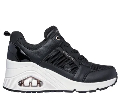 Skechers Women's Uno Wedge - Everything Nice Sneaker In Black