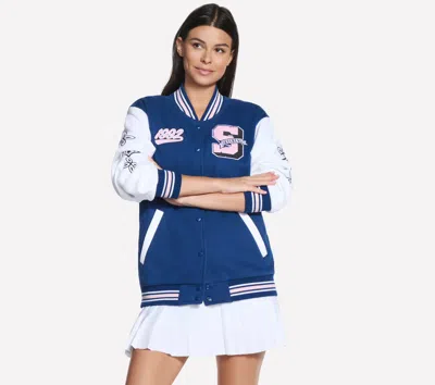 Skechers Women's Varsity Jacket In Blue