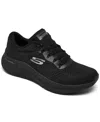 Skechers Women's Go Walk Joy Lace Walking Sneakers From Finish Line In Black
