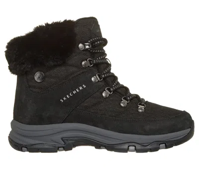 Skechers Women's Waterproof Relaxed Fit: Trego - Stormie Frost Sneaker In Black