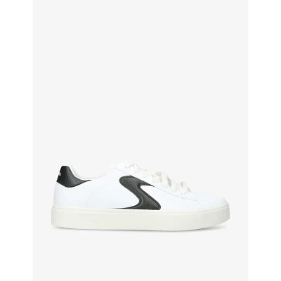 Skechers Eden Lx Faux-leather Low-top Trainers In White/blk
