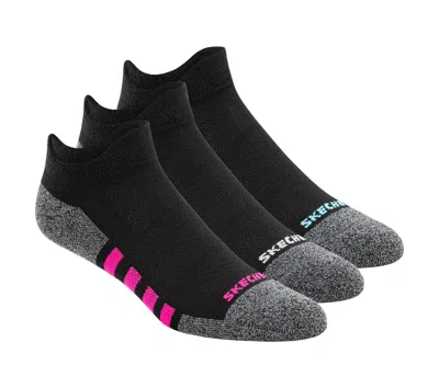 Skechers Women's Work: Lowcut Heel Tab Socks - 3 Pack In Black