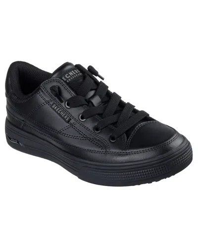 Skechers Women's Work Slip-resistant: Arch Fit Arcade Casual Work Sneakers From Finish Line In Black