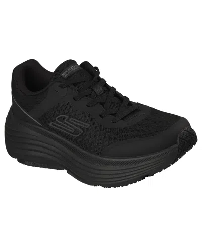 Skechers Women's Work Slip-resistant Max Cushioning Endeavour Casual Sneakers From Finish Line In Black
