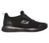 Skechers Women's Work: Squad Slip Resistant Wide Width Athletic Work Sneakers From Finish Line In Black