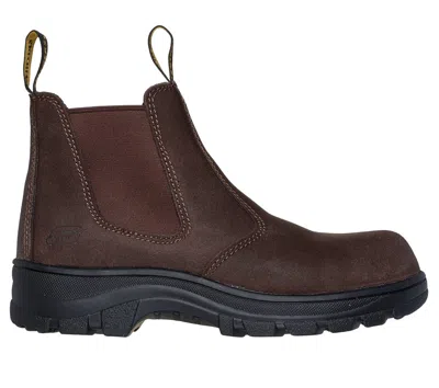 Skechers Women's Work: Workshire - Jannit Comp Toe Boots In Brown