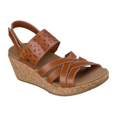Skechers Womens Arch Fit Beverlee 2.0 Wedge Sandals In Brown