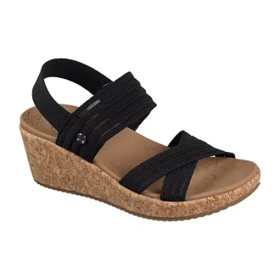 Skechers Womens Beverlee Arch Fit Wedge Sandals In Brown