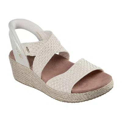 Skechers Womens Beverlee Lux Wedge Sandals In White