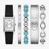 Skechers Womens Black 5-pc. Watch Boxed Set Sr9132 In Black