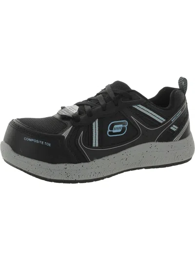 Skechers Womens Comp Toe Slip-resistant Work & Safety Shoes In Black