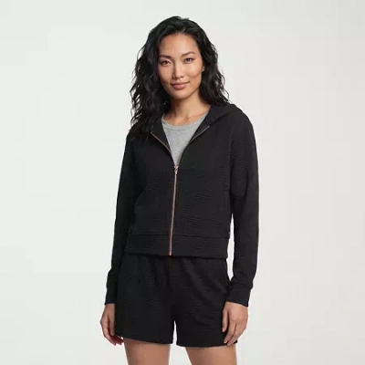 Skechers Womens Diamond Full-zip Jacket - Cozy Fit In Black