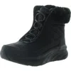 Skechers Womens Faux Fur Lined Faux Fur Shearling Boots In Black