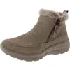 Skechers Womens Faux Fur Lined Faux Fur Shearling Boots In Grey