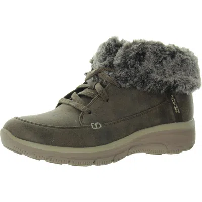 Skechers Womens Faux Fur Lined Faux Fur Winter & Snow Boots In Gold