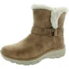 Skechers Womens Faux Fur Lined Mid-calf Boots In Pink