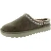 Skechers Womens Faux Fur Lined Slide Slippers In Grey