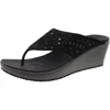 Skechers Women's Cali Padma Wedge Sandals From Finish Line In Black