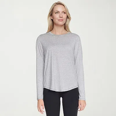 Skechers Womens Go Dri Swift Striped Long Sleeve Tunic In Black