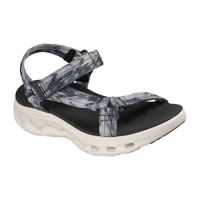 Skechers Womens Go Walk Glide Step 2.0 Strap Sandals In Multi