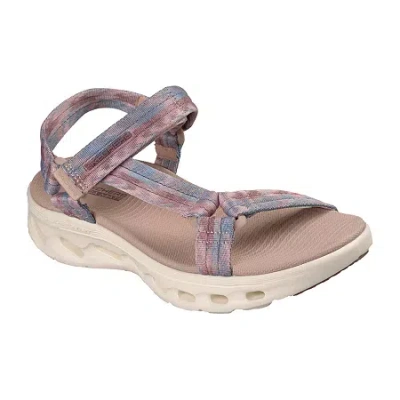 Skechers Womens Go Walk Glide Step 2.0 Strap Sandals In Multi