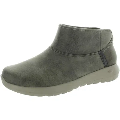 Skechers Womens Lined Booties In Beige