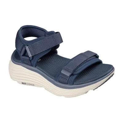 Skechers Womens Max Cushioning Endeavour Strap Sandals In Blue