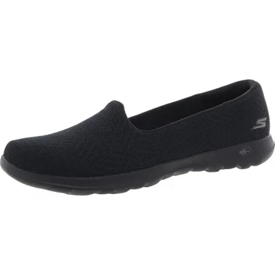 Skechers Womens Ortholite Knit Slip-on Sneakers In Black
