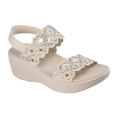 Skechers Womens Parallel Sass Daz Wedge Sandals In White