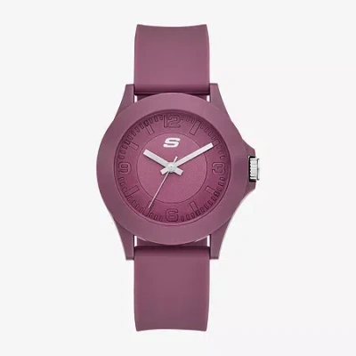 Skechers Womens Pink Strap Watch Sr6346 In Purple