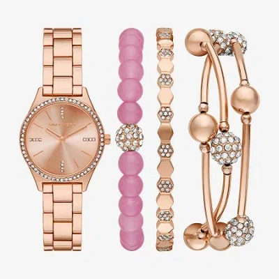 Skechers Womens Rose Goldtone 4-pc. Watch Boxed Set Sr9107 In Multi