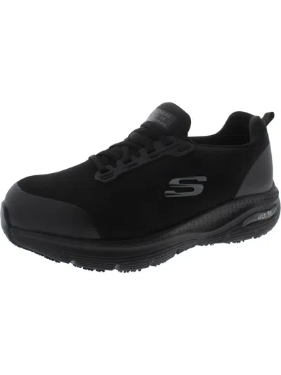 Skechers Womens Safety Toe Slip Resistant Work And Safety Shoes In Black