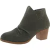 Skechers Womens Water Repellent Leather Block Heels In Green