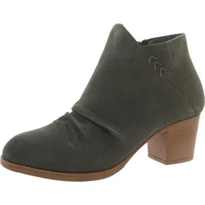 Skechers Womens Water Repellent Leather Block Heels In Green