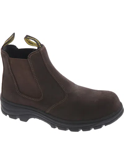 Skechers Workshire-jannit Womens Leather Chelsea Boots In Brown