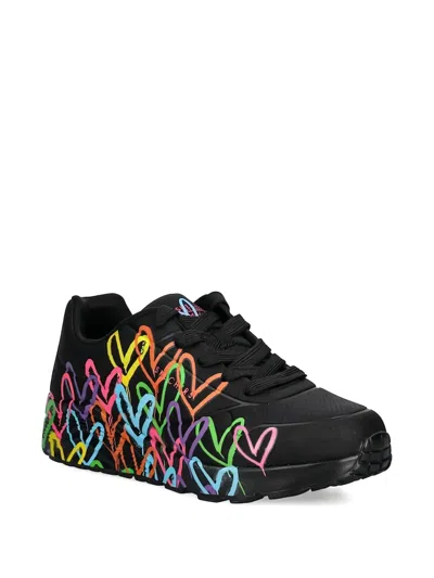 Skechers Kids' X Jgoldcrown Street Uno Spread The Love Lace-up Sneakers In Black