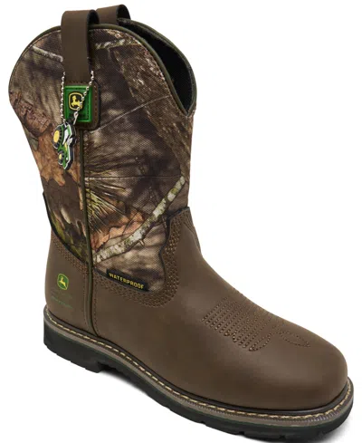 Skechers X John Deere Little Kids Rowood In Camo,brown