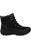 Skechers X Martha Stewart Easy Going Suede Lace-up Hiking Boots In Black