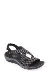 Skechers X Martha Stewart Reggae Cup Coastal Trail Sandal In Black,charcoal