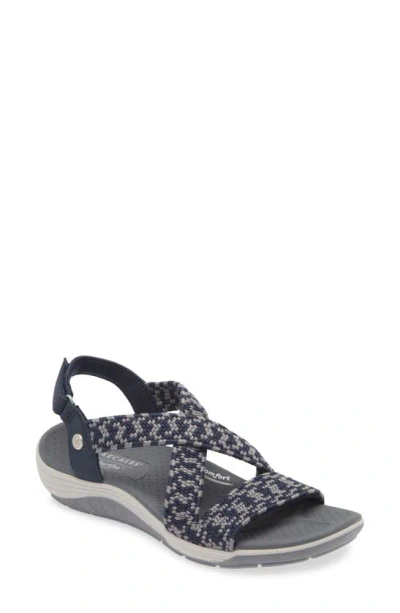 Skechers X Martha Stewart Reggae Cup Coastal Trail Sandal In Navy/gray