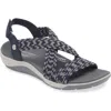 Skechers X Martha Stewart Reggae Cup Coastal Trail Sandal In Navy/gray