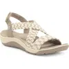 Skechers X Martha Stewart Reggae Cup Coastal Trail Sandal In Taupe/natural