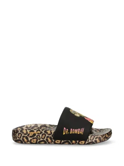 Skechers X Snoop Dogg Leopard Print Slide In Black
