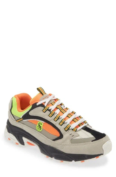 Skechers X Snoop Dogg Stamina Sneaker In Gray/ Orange